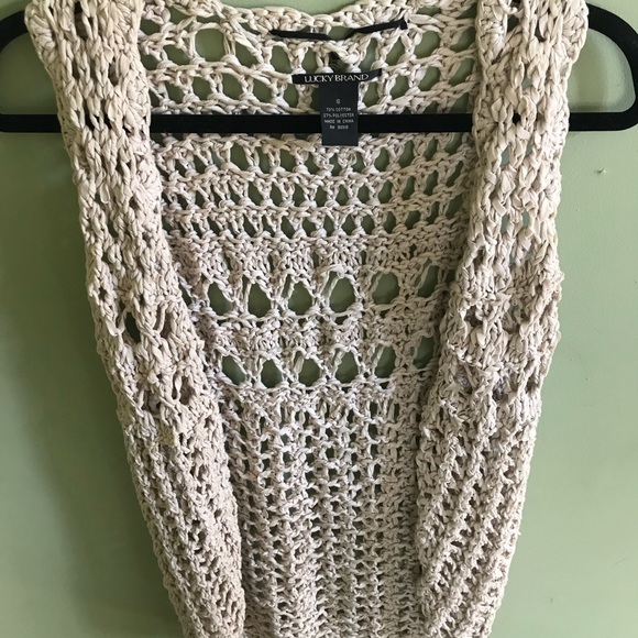Lucky Brand bohemian crochet vest - Picture 2 of 4